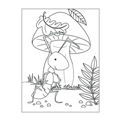 Ant Coloring Pages for Kids