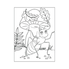 Ant Coloring Pages for Kids