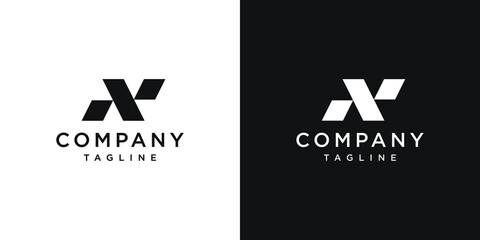 Creative Letter N Monogram Logo Design Icon Template White and Black Background