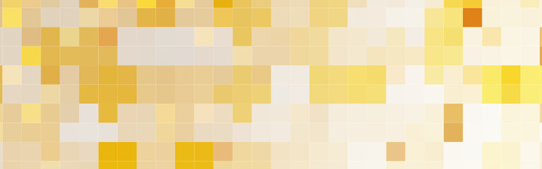 Abstract gold gradient square mosaic banner background. Vector illustration.