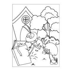 Ant Coloring Pages for Kids