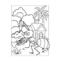 Ant Coloring Pages for Kids