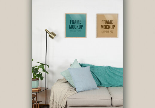 Picture Frames in Room Mockup