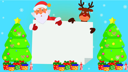 merry christmas new year cards santa claus