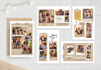Playful Photo Collage Postcard Flyer Layout