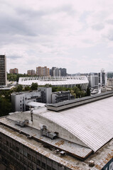 Panoramic view of Kyiv houses in Ukraine	