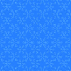 Seamless blue decorative christmas pattern with snowflakes