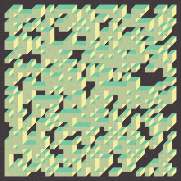 Implementation of Edward Zajec&rsquo;s &ldquo;Il Cubo&rdquo; from 1971. Essentially a Truchet tile set of 8 tiles and rules for placement art illustration