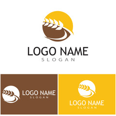 Agriculture wheat vector icon design