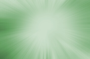 Green starburst natural summer radial rays burst soft blurred background.