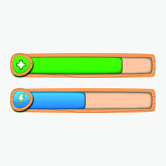 mobile and WEB media game ui panel vector