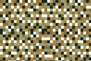Square pixel brownish color background, abstract cube brown retro color backdrop, minimal pastel colorful square background