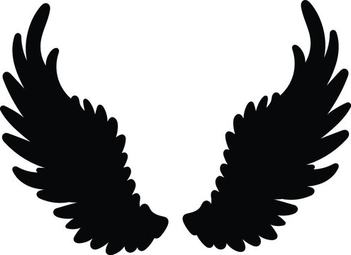 Wings Black Royalty Free SVG, Cliparts, Vectors, and Stock Illustration.  Image 13777239.