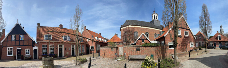 Fototapeta premium Old town of Ootmarsum panorama