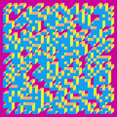 Implementation of Edward Zajec&rsquo;s &ldquo;Il Cubo&rdquo; from 1971. Essentially a Truchet tile set of 8 tiles and rules for placement art illustration