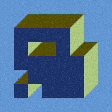 Implementation of Edward Zajec&rsquo;s &ldquo;Il Cubo&rdquo; from 1971. Essentially a Truchet tile set of 8 tiles and rules for placement art illustration