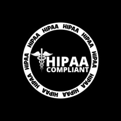 Fototapeta na wymiar HIPAA Compliance icon isolated on dark background