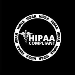 HIPAA Compliance icon isolated on dark background