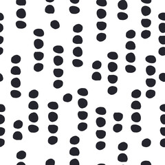 Abstract black and white seamless pattern, digital vector background. Fun contemporary modern repeating background.