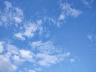 Fluffy cloud texture from a perfect cloudy blue sky