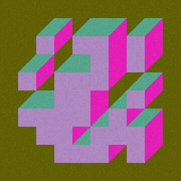 Implementation of Edward Zajec&rsquo;s &ldquo;Il Cubo&rdquo; from 1971. Essentially a Truchet tile set of 8 tiles and rules for placement art illustration