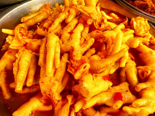 Chicken Feet with Pickled Peppers, lemon juice