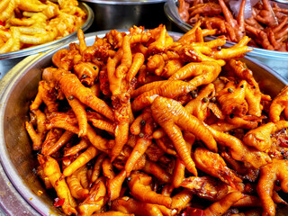 Chicken Feet with Pickled Peppers, lemon juice