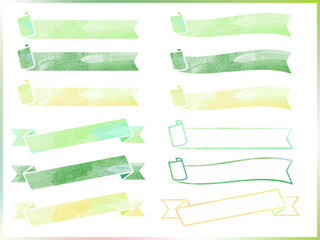 リボンのバナー