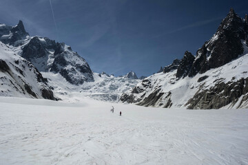 Fototapeta na wymiar view of the mer de glace glacier