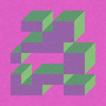 Implementation of Edward Zajec&rsquo;s &ldquo;Il Cubo&rdquo; from 1971. Essentially a Truchet tile set of 8 tiles and rules for placement art illustration