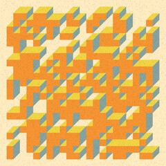 Implementation of Edward Zajec’s “Il Cubo” from 1971. Essentially a Truchet tile set of 8 tiles and rules for placement art illustration