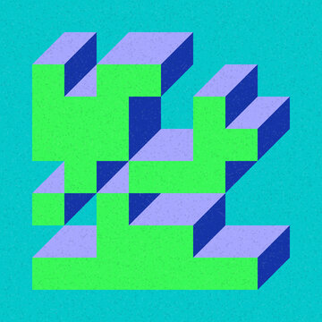 Implementation of Edward Zajec&rsquo;s &ldquo;Il Cubo&rdquo; from 1971. Essentially a Truchet tile set of 8 tiles and rules for placement art illustration