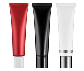 set of cosmetic bottles