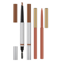 make up brushes isolated