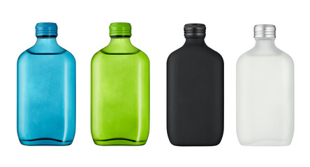 glass bottles isolated