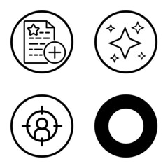 Circles1-2 Flat Icon Set Isolated On White Background