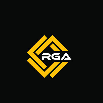 RGA 3 letter design for logo and icon.vector illustration with black ground.RGA monogram logo.