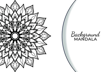 hand drawn indian ornament mandala on background style.