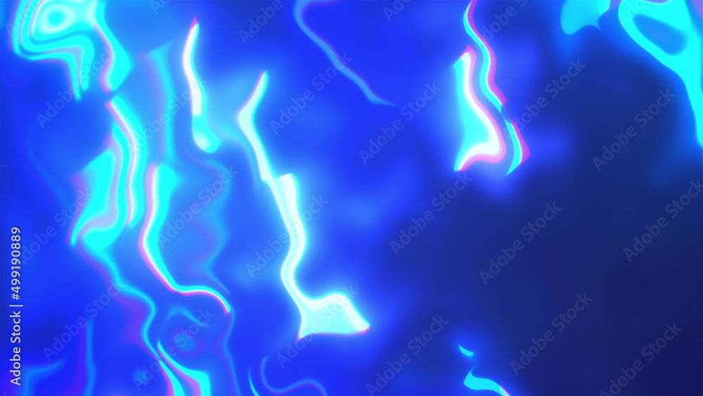 Poster neon waves. computer generated 3d render