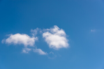 Blue sky, white clouds like in Colorado.