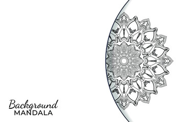 hand drawn indian ornament mandala on background style.