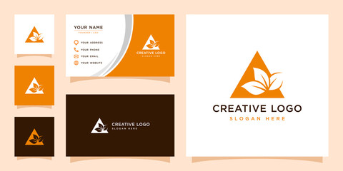 Vector graphic of beautiful leaf logo design template