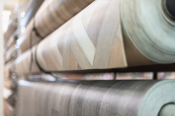 Obraz na płótnie Canvas Linoleum in a roll, flooring.