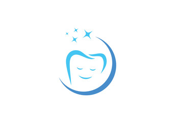 smile dental logo design template for clinic