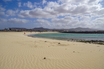 El Cotillo beach, Fuerteventura - beautiful turquoise sea with a desert sandy beach