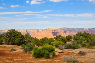 Fototapeta premium Canyonlands National Park in southeastern Utah, a dramatic desert landscape carved by the Colorado River. 