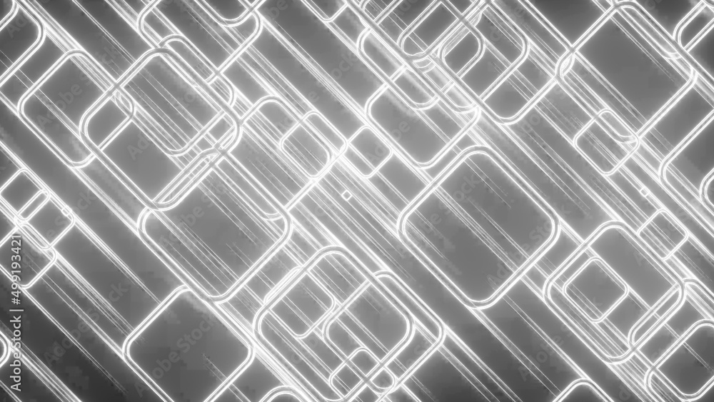 Aufkleber abstract glow squares and lines, computer generated. 3d rendering of web background