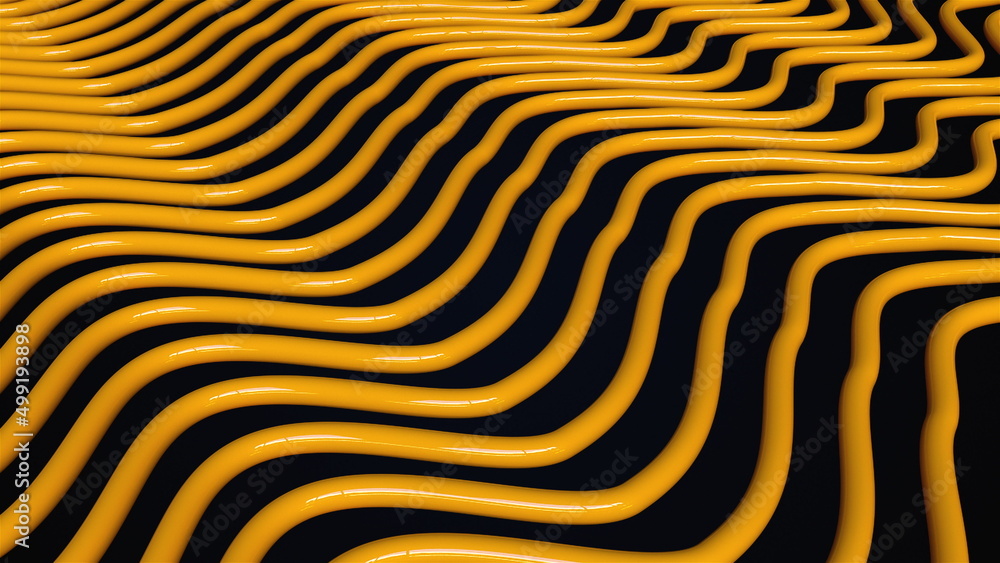 Poster wave splines. computer generated 3d render