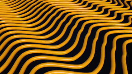 Wave splines. Computer generated 3d render