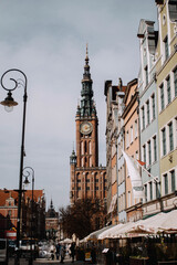 Fototapeta na wymiar beautiful old houses of Gdansk city in Poland